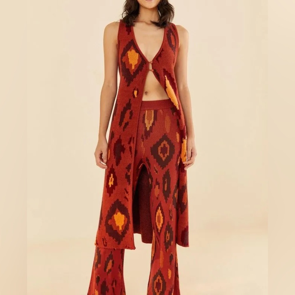 FARM Rio Knit Pants & Vest Set, M